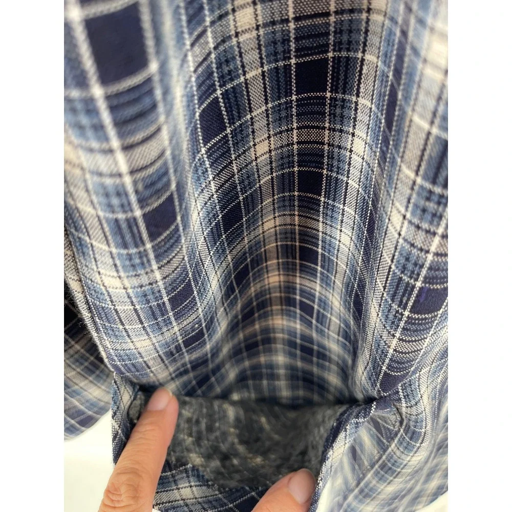 Willow Bay Plaid Blazer Mens Medium Blue Excellent Checkered Single Button Coat